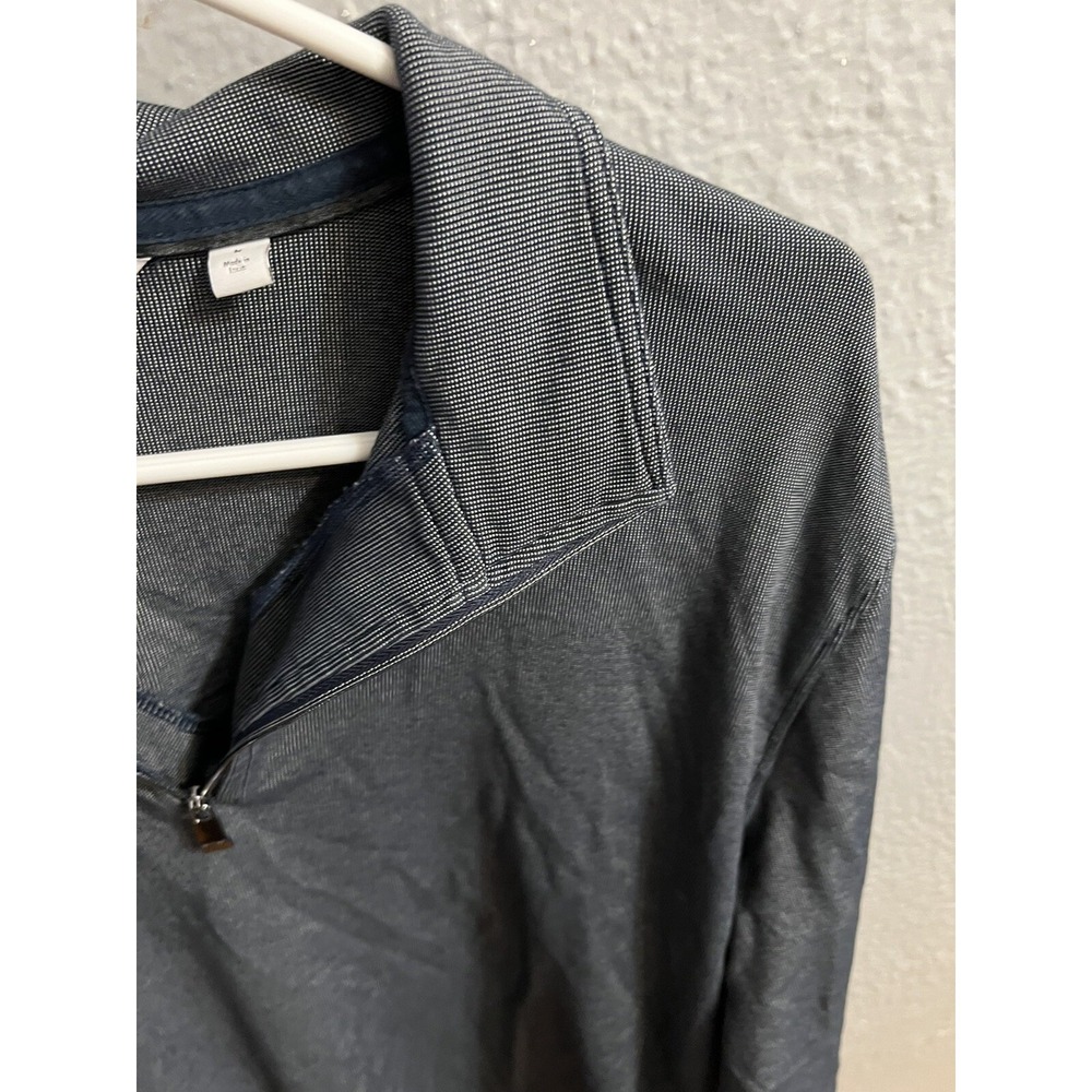 Calvin Klein Jeans‎ 1/4  Zip Pullover Mens Shirt  Size Medium Blue - Picture 4 of 6